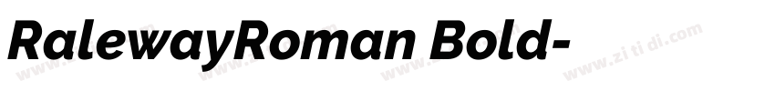 RalewayRoman Bold字体转换